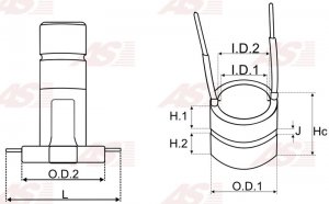 UD02733ASL | AUTO STARTER | PierÅ›cienie Å›lizgowe do alternatora UD02733ASL 