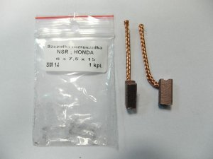 [SM14] | PROMOT | SZCZOTKI ROZRUSZNIKA  [6x7.5x15 mm] NSR HONDA [KOMPLET] SM14 [6x7.5x15 mm]